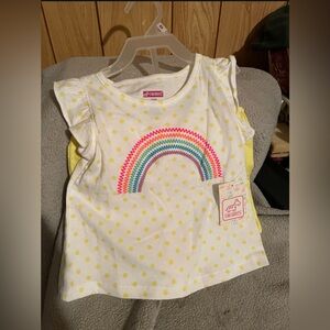Swiggles Yellow Polka Dot Rainbow Tee